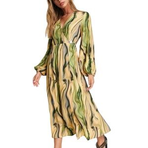 NWT & OTHER STORIES Women’s Swirl Wrap Midi Dress
